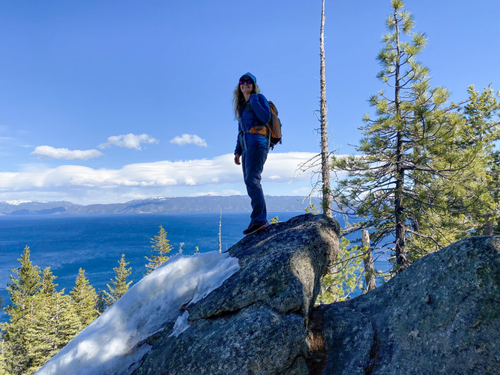 Woman Hiking in Spring Lake Tahoe